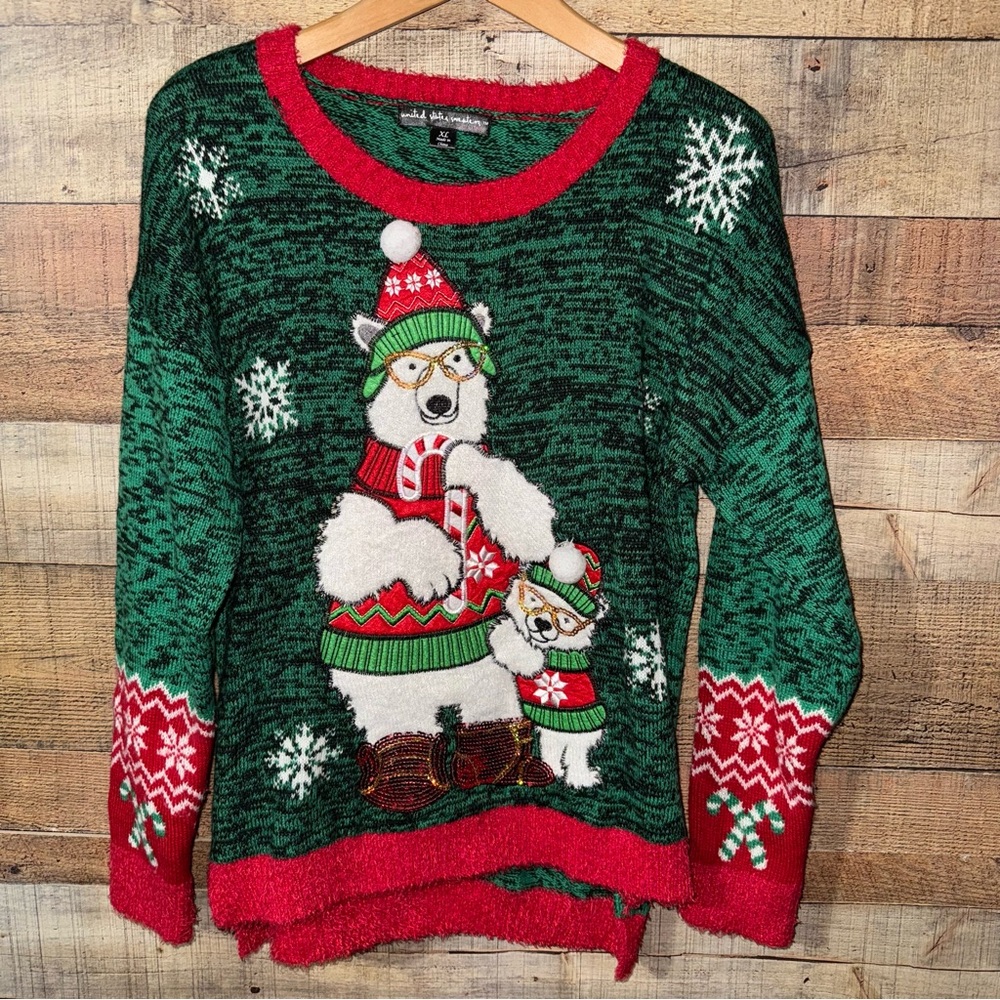 United States Sweater Company Ugly Christmas Sweater Womans XL